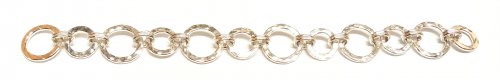 Judy Larson's Handmade Chunky Chain - , Contemporary Wire Jewelry, Making Chain, Chain Making , hammered chain